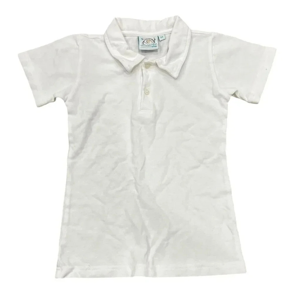 The Nestled Wren White Polo Tshirt 5 years